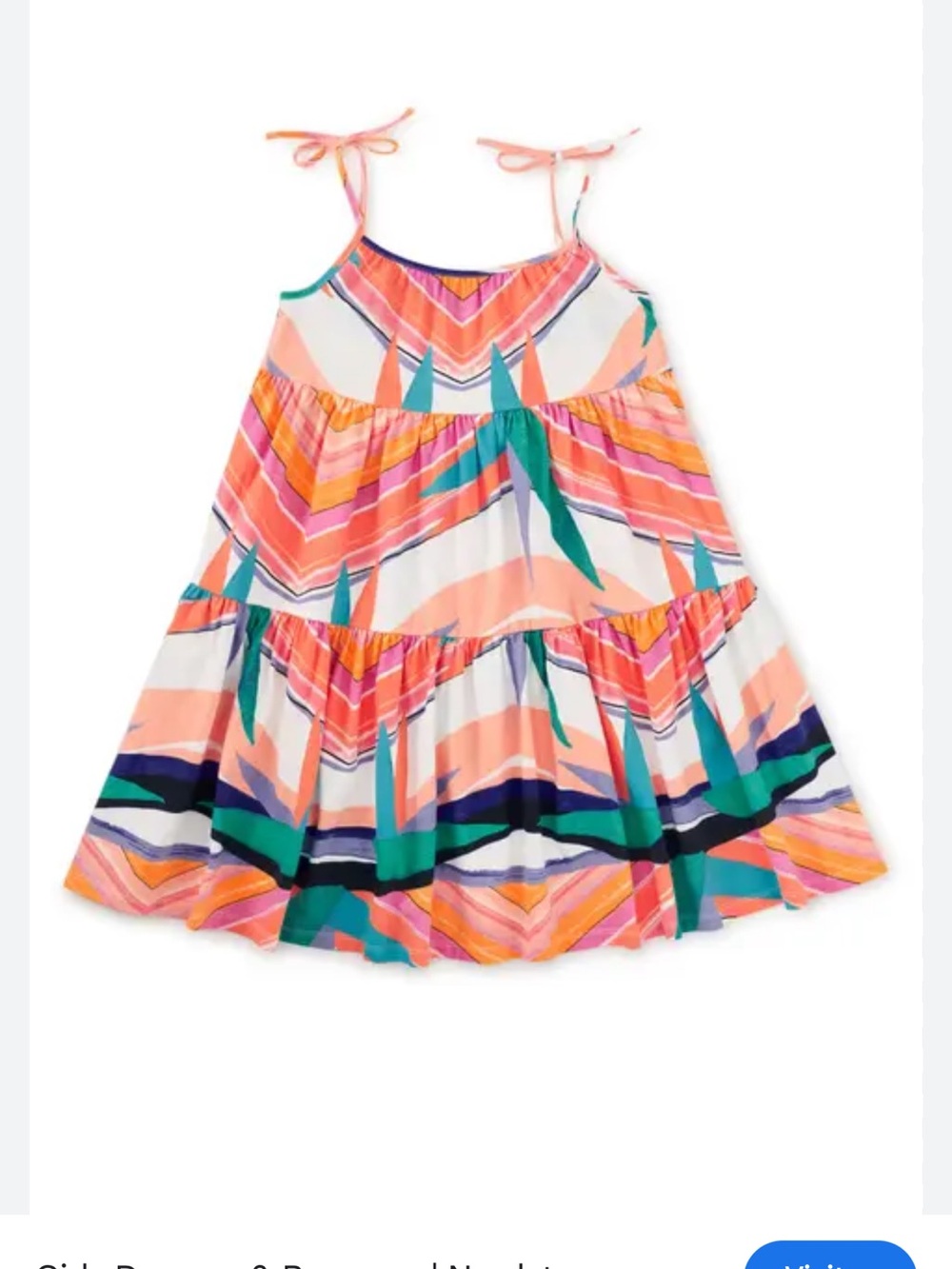 Tea Collection dress features a vibrant "Bird of Paradise Stripe”, size 6